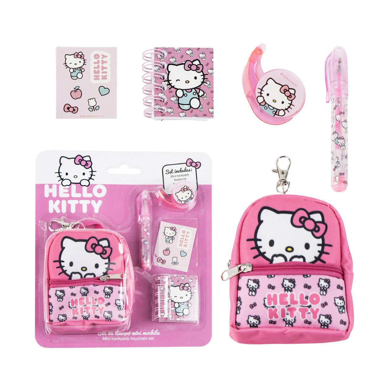 Дитячий набір канцелярських товарів Cerda Hello Kitty, від 3 років, 19.5*22.5*4.5 см, 5 предметів (2700001755)